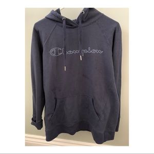 Dark navy blue champion hoodie
